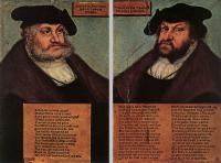 Lucas il Vecchio Cranach - Portraits of Johann I and Frederick III the wise